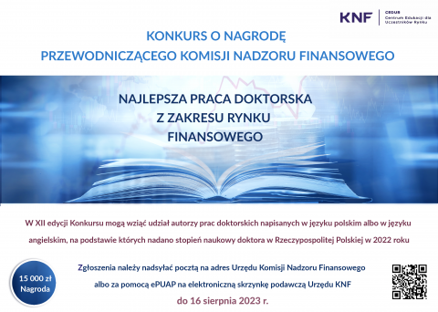 XII edycja Konkursu o Nagrodę Przewodniczącego KNF za...