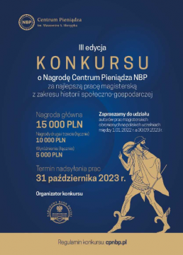 III edycja Konkursu o Nagrodę Centrum Pieniądza NBP za...