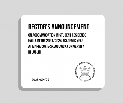 Accommodation in Student Residence Halls for the academic...