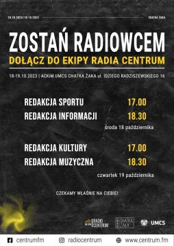 Zostań radiowcem - dołącz do ekipy Radia Centrum