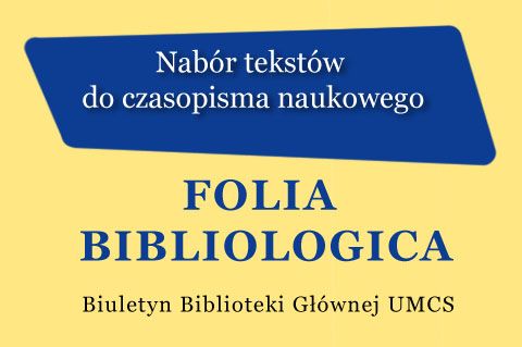 Folia Bibliologica - nabór tekstów