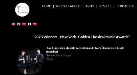 I Nagroda w Golden Classical Music Awards International...
