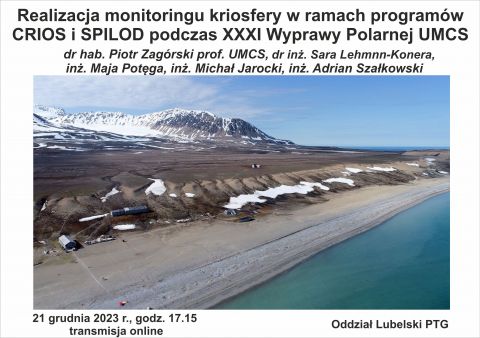 Monitoring kriosfery podczas XXXI Wyprawy Polarnej UMCS...