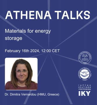 ATHENA Talk  'Materials for Energy Storage'