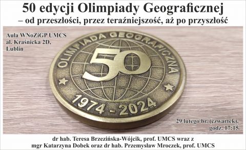 50 edycji Olimpiady Geograficznej - zaproszenie na odczyt...