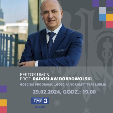 Rektor UMCS gościem TVP3 Lublin