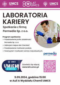 Laboratoria kariery - spotkanie z firmą Permedia (9 maja)