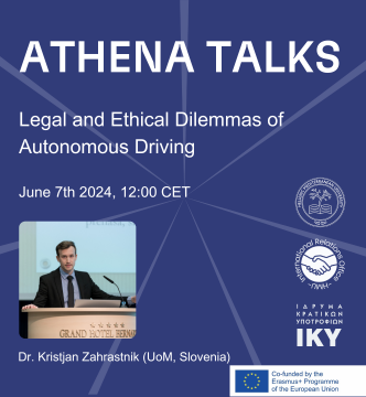 ATHENA Talk: The Legal and Ethical Dilemmas of Autonomous...