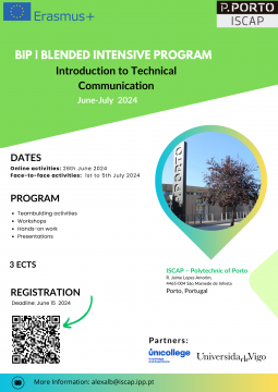 Invitation - BIP in Technical Communication | Porto - 1-5...