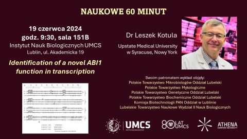 Naukowe 60 minut: dr Leszek Kotula