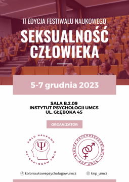 II edycja Festiwalu Naukowego „Seksualność Człowieka”