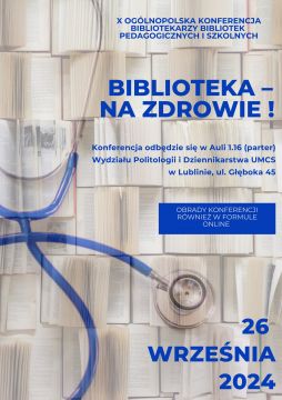 Biblioteka – na zdrowie! | Zaproszenie na konferencję