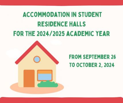 Accommodation in the UMCS student residence halls for the...