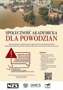 Społeczność akademicka dla powodzian