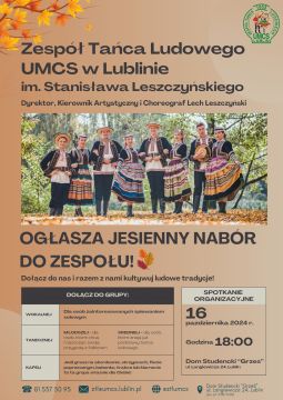 Nabór do Zespołu Tańca Ludowego UMCS.