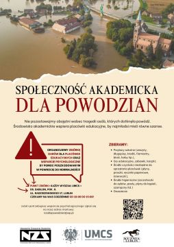 Społeczność akademicka dla powodzian - zbiórka