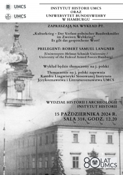 Zapraszamy na wykład Roberta Samuela Langnera