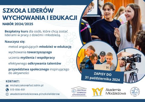 Zaproszenie do udziału w projekcie "Szkoła Liderów...