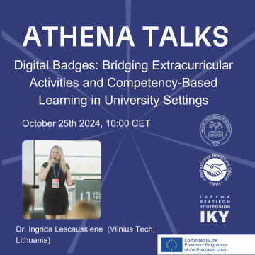 Zaproszenie na ATHENA Talk 2025 – About Digital Badges