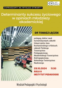  wykład otwarty dr Tomasza Łączka