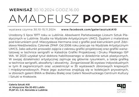 Wernisaż wystawy dra hab. Amadeusza Popka