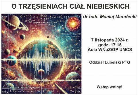 O trzęsieniach ciał niebieskich | odczyt