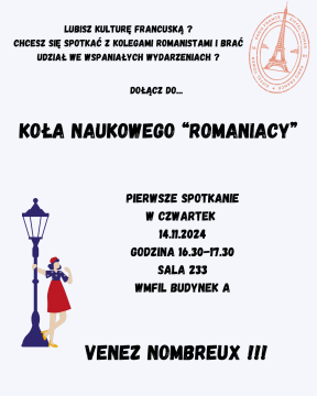 Dołącz do Koła Naukowego "Romaniacy"!