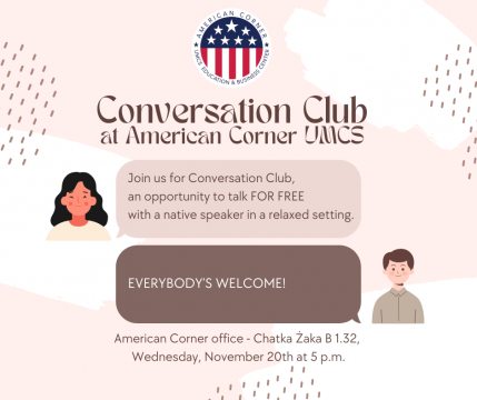 Conversation Club at the American Corner UMCS 