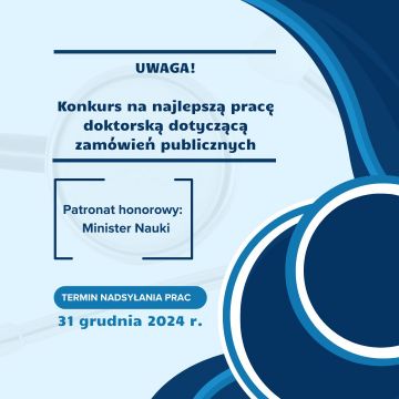 Konkurs na najlepszą pracę doktorską dotyczącą zamówień...