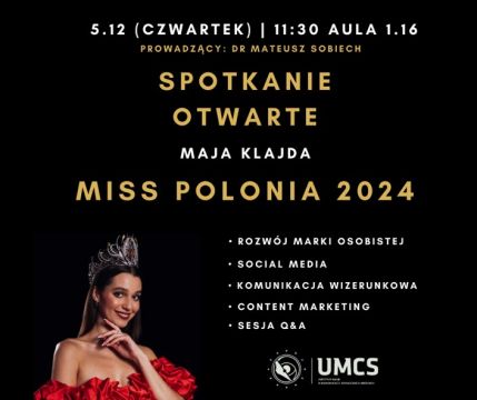 Spotkanie otwarte z Miss Polonia 2024