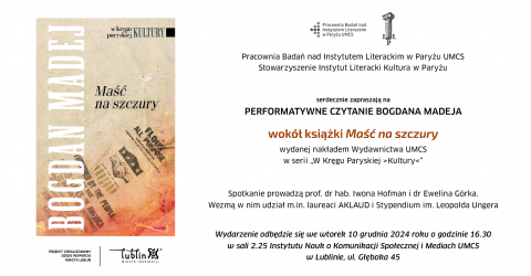 Maść na szczury | performatywne czytanie wokół książki 