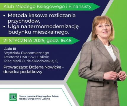 Spotkanie Klubu Młodego Księgowego i Finansisty