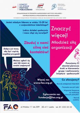 Zaproszenie do projektu "Znaczyć Więcej - Młodzież...