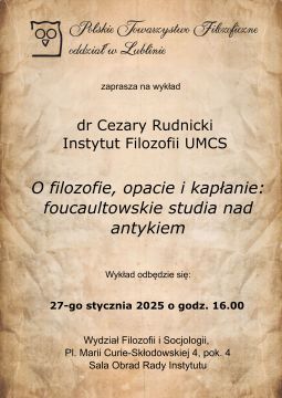 O filozofie, opacie i kapłanie: foucaultowskie studia nad...