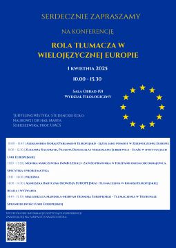 Rola tłumacza w wielojęzycznej Europie | zaproszenie na...