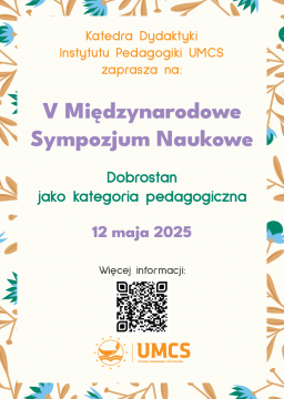 Dobrostan jako kategoria pedagogiczna | V Sympozjum...