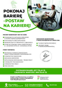 Weź udział w projekcie „Pokonaj barierę – postaw na...