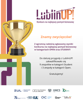 Wyniki rekrutacji do konkursu LublinUp!
