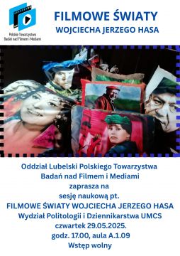 Sesja naukowa pt. "Filmowe światy Wojciecha Jerzego...