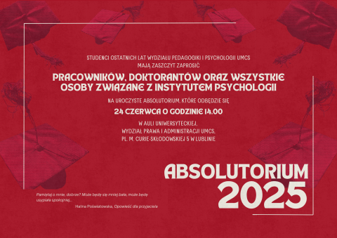 Zaproszenie na absolutorium 