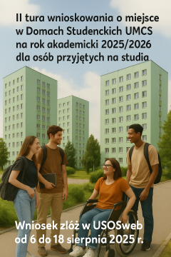 II tura składania wniosków o miejsce w domu studenckim na...