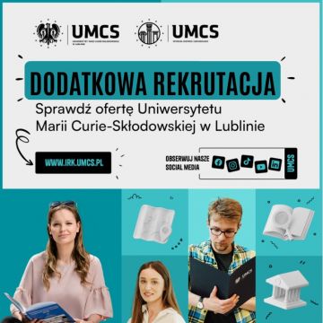 Dodatkowa rekrutacja na studia na WHiA UMCS!