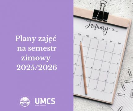 Plany zajęć na semestr zimowy 2025/2026