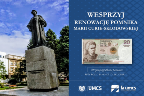 Wesprzyj renowację pomnika Marii Curie-Skłodowskiej!