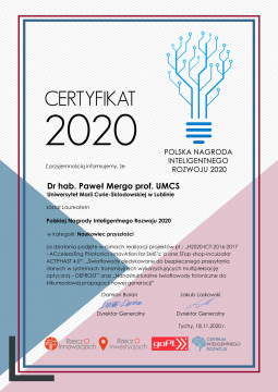 Certyfikat PNIR 2020 dr hab. Paweł Mergo prof. UMCS, Wydział Chemii UMCS w Lublinie - Kopia.png