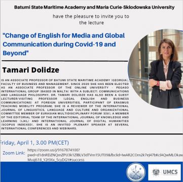 Wykład: English for Media Literacy and Global...