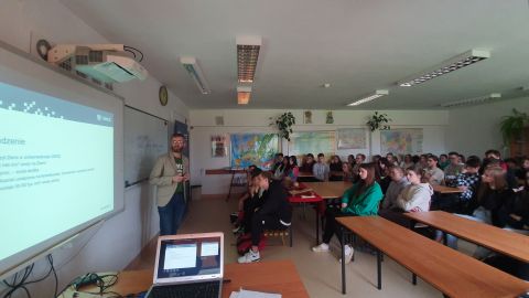 Visit at local highschool in Ryki