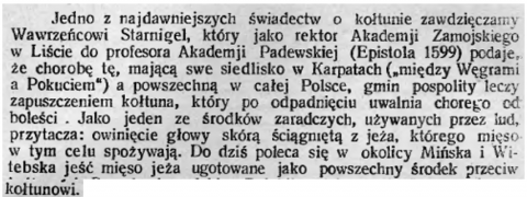 Jeż w lecznictwie_Biegeleisen Henryk, Lecznictwo ludu polskiego, 1929_s. 264.png