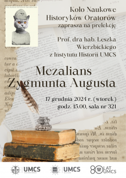 "Mezalians Zygmunta Augusta" z KNHO