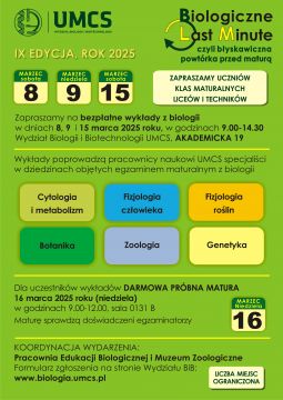 Biologiczne Last Minute — zaproszenie